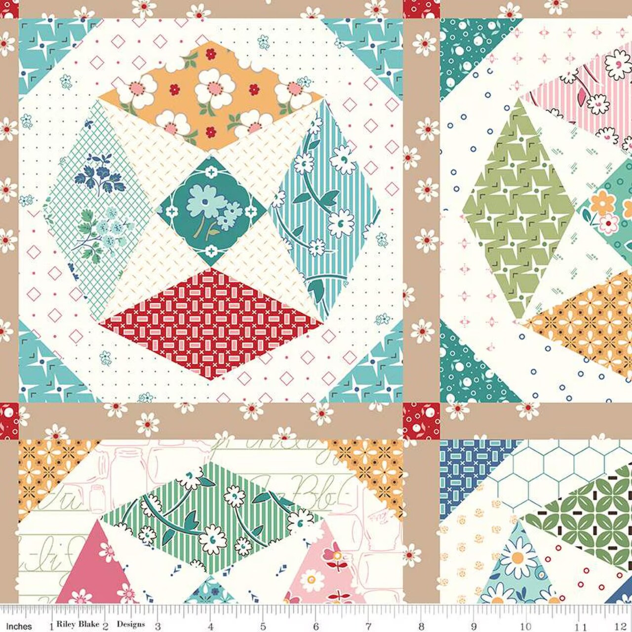 Bee Vintage Cheater Print (ch13091-cheater) | Bee Vintage | Lori Holt | Riley Blake